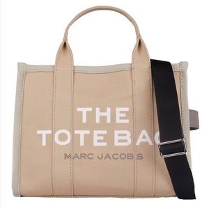Marc Jacobs “The Tote Bag” Color-block shoulder bag, Beige & White